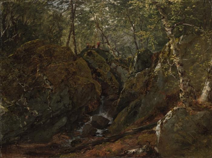 John Frederick Kensett Catskill Waterfall China oil painting art